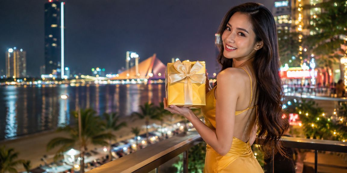 Người chơi cá cược trực tuyến trên bãi biển Đà Nẵng buổi chiều tà